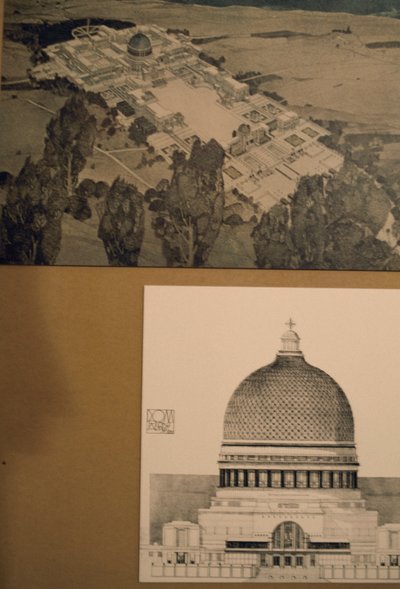 Návrh výkresu pro papežský palác ve Svaté zemi od Unbekannt Unbekannt