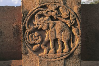 Slon, reliéf na stupě č. 2, Sanchi (Seznam světového dědictví UNESCO od Unbekannt Unbekannt