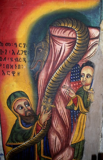 Freska v kostele Panny Marie Sionské (17. století), Aksum (Seznam světového dědictví UNESCO od Unbekannt Unbekannt