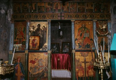 Ikonostas v kostele Agia Paraskevi, Anhisaraki, Kréta, Řecko (foto) od Unbekannt Unbekannt