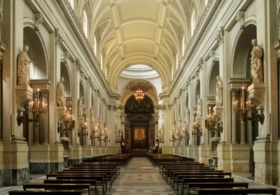 Itálie, Sicílie, Palermo, katedrála, interiér, hlavní loď od Unbekannt Unbekannt