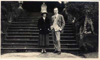 Lady Rachel Cavendish a vikomt Stuart z Findhornu (černobílá fotografie) od Unbekannt Unbekannt