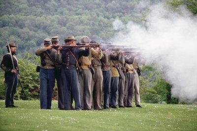 Moderní rekonstrukce bitvy u Gettysburgu (foto) od Unbekannt Unbekannt