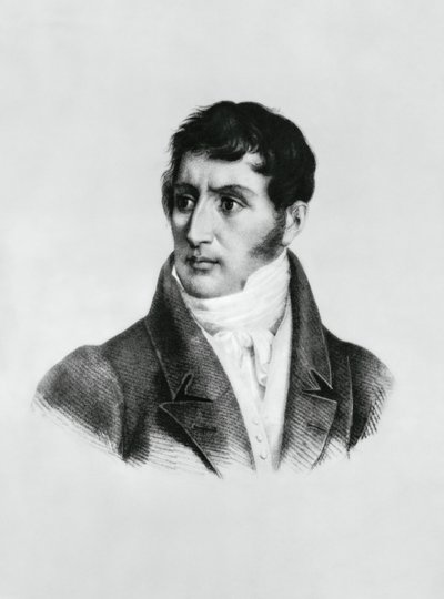 Portrét Alessandra Manzoniho (1785-1873), italského spisovatele, básníka a dramatika, rytina od Unbekannt Unbekannt
