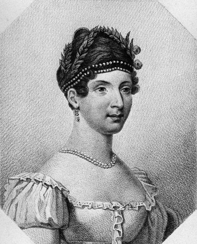 Portrét Angeliky Catalani (1780-1849), italský soprán, rytina od Unbekannt Unbekannt