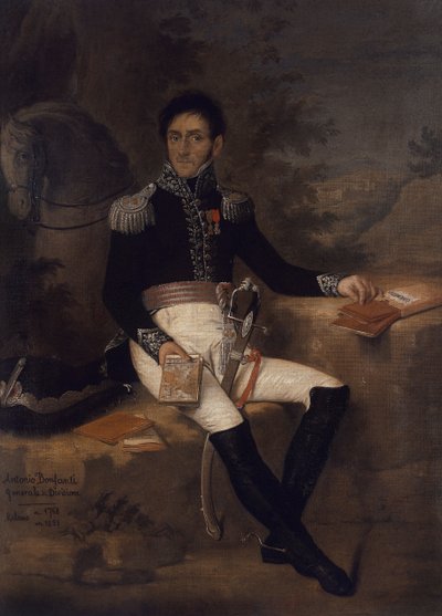 Portrét Antonia Bonfantiho (1768-1851), italského generála, obraz od Zeni, olej na plátně, 575x42 cm od Unbekannt Unbekannt