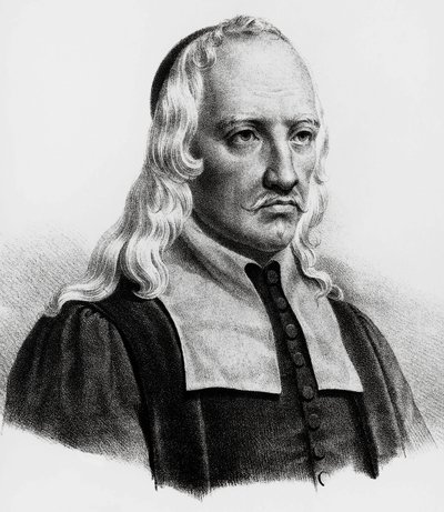 Portrét Giovanni Alfonso Borelli (1608-1679), italský matematik, astronom, filozof, fyziolog, rytina od Unbekannt Unbekannt