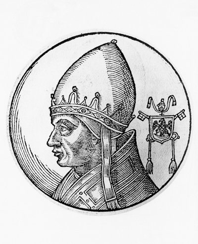 Portrét Řehoře IX (Ugolino dei Conti di Segni, asi 1170-1241) od Unbekannt Unbekannt