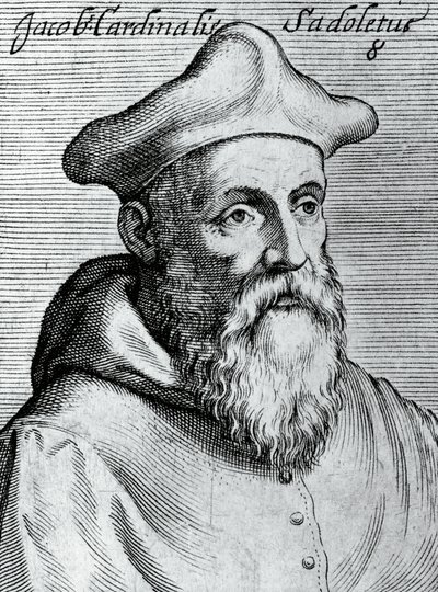 Portrét Jacopa Sadoleta (1477-1547), italského humanisty, katolického biskupa a kardinála, rytina od nejslavnějších a nejproslulejších ikon všech ctností a vědy, Claudius Pernetus od Unbekannt Unbekannt
