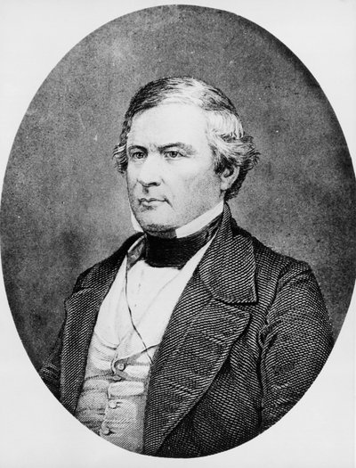 Portrét Millarda Fillmorea (1800-1874), amerického právníka a politika, který sloužil jako 13. prezident Spojených států v letech 1850 až 1853, rytina podle daguerrotypie od Mathewa Bradyho (1822-1896) od Unbekannt Unbekannt