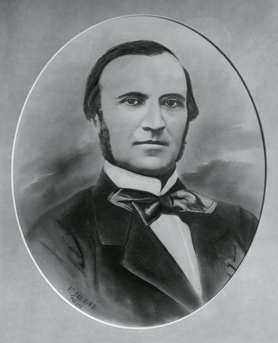 Portrét Severina Grattoniho (1815-1876), italského architekta a inženýra, rytina od Unbekannt Unbekannt