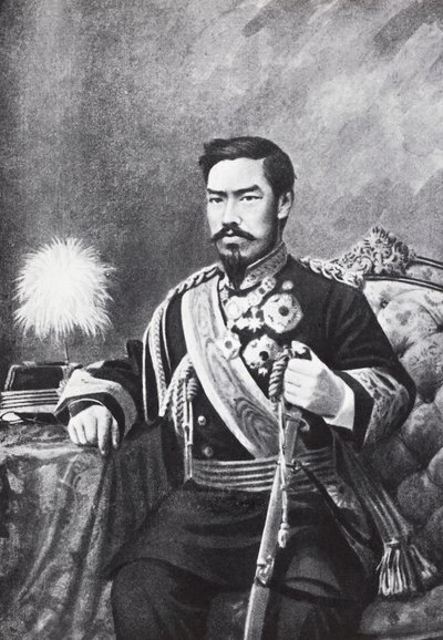Portrét japonského císaře Meidžiho (Mutsuhito od Unbekannt Unbekannt