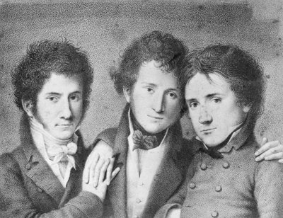 Portréty Filippo Ugoni (1794-1877), Andrea Tonelli (1793-1859) a Giovita Scalvini (1791-1843), italských vlastenců od Unbekannt Unbekannt