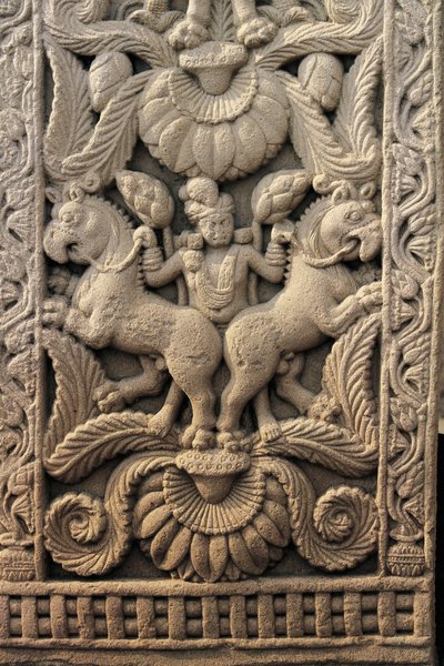 Reliéf na západním vstupu, Velká stúpa, Sanchi (Seznam světového dědictví UNESCO od Unbekannt Unbekannt