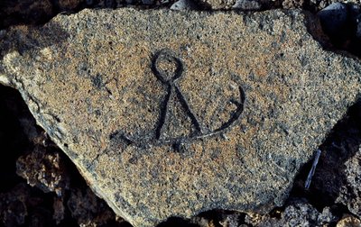 Kamenná rytina, Puako Petroglyph Archaeological District, Island of Hawaii, United States od Unbekannt Unbekannt