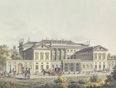 Pohled na Villa Reale ve veřejných zahradách, Milán, Itálie od Unbekannt Unbekannt