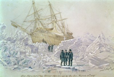 Incident na obchodní cestě: HMS Terror Throwed by the Ice, 15. března 1837 od Lieutenant Smyth