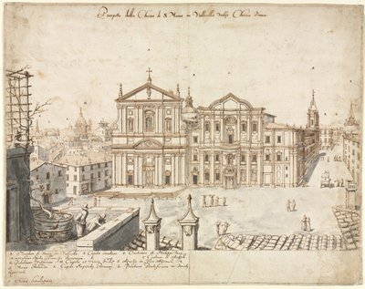 Osmnáct pohledů na Řím: Kostel Santa Maria in Vallicella, 1665. od Lievin Cruyl