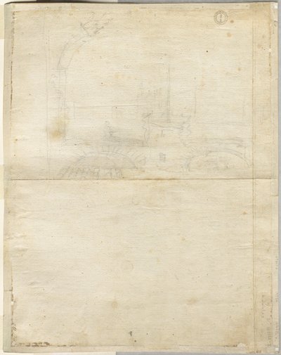 Skica pro San Giovanni in Laterano (verso) od Lievin Cruyl