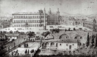Pohled na Laterán, Řím, 1672-73. od Lievin Cruyl