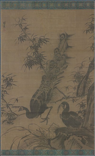 A Pair of Peafowl, konec 1400-začátek 1500. od Lin Liang