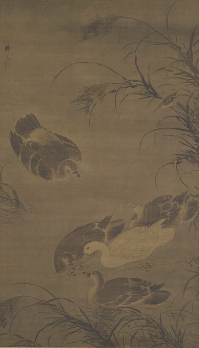 Plavající husy, dynastie Ming, 15. století. od Lin Liang