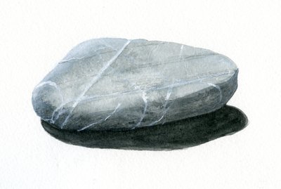 Kámen (akryl na papíře) od Lincoln Seligman