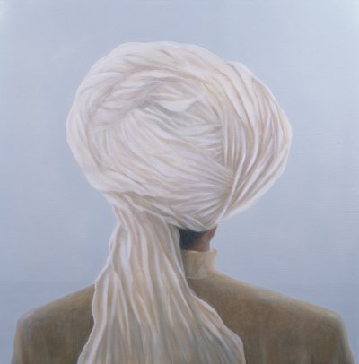 Bílý turban od Lincoln Seligman