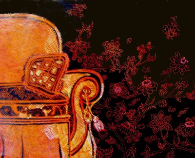 Rust Easy Chair, 2017 (kombinovaná technika) od linda arthurs