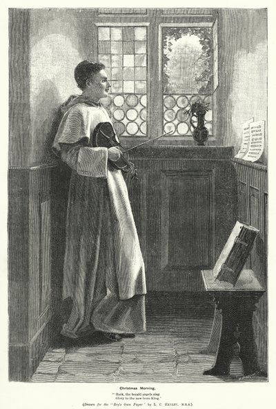 Vánoční ráno (rytina) od Lionel Charles Henley