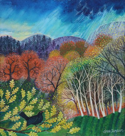Blackbird, 2024 (akryl na plátně) od Lisa Graa Jensen