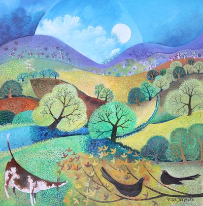 English Meadow 2019 (akryl na papíře) od Lisa Graa Jensen