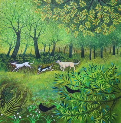 Tři přátelé, 2024 (akryl na plátně) od Lisa Graa Jensen