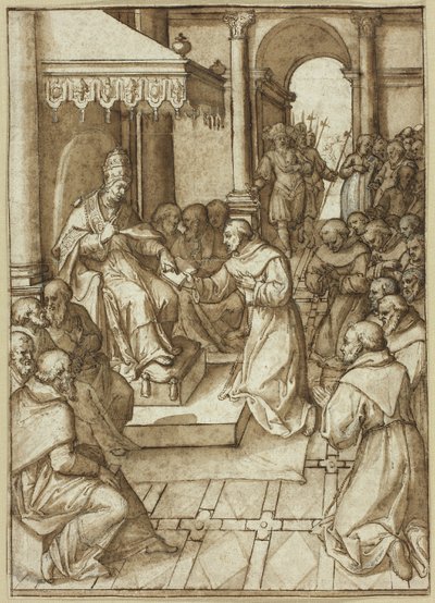 Schválení pravidel františkánského řádu papežem Inocencem III v roce 1209 od Livio Agresti