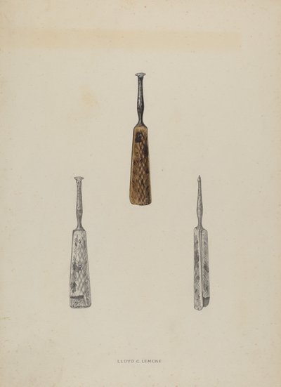 Kožená vodicí značka, c. 1937. od Lloyd Charles Lemcke