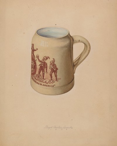 Kameninový hrnek na pivo, 1939. od Lloyd Charles Lemcke