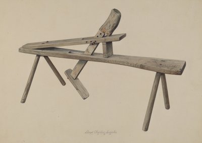 Lavička řezbáře, 1938. od Lloyd Charles Lemcke