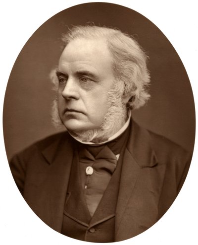 Vpravo Honza John Bright, poslanec za Birmingham, 1876. od Lock and Whitfield