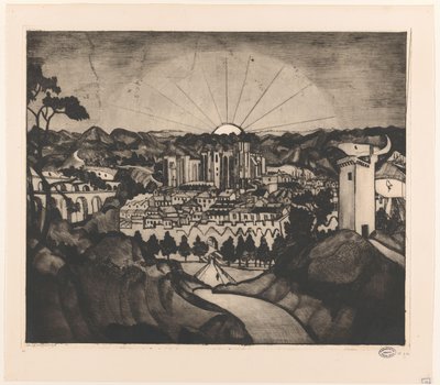 Avignon (původní název) od Lodewijk Schelfhout (signed by artist)