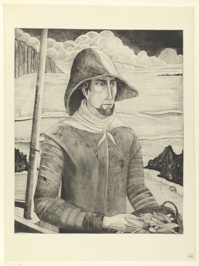 Bretonský šroub Breton Fisherman II (původní název) od Lodewijk Schelfhout (signed by artist)