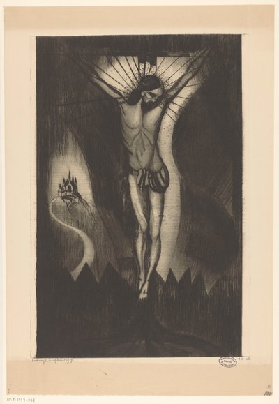 Kristus na kříži Le Christ II (původní název) od Lodewijk Schelfhout (signed by artist)