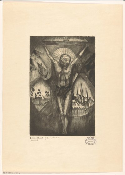 Kristus na kříži Le Christ I (původní název na objektu) od Lodewijk Schelfhout (signed by artist)