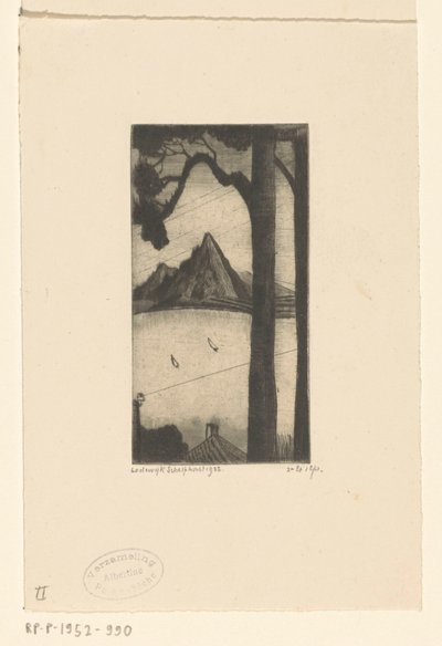 Korsická krajina Les Sapins Corses (původní název) od Lodewijk Schelfhout (signed by artist)