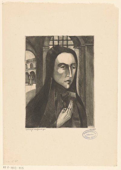 korsická žena Femme Corse (původní název) od Lodewijk Schelfhout (signed by artist)