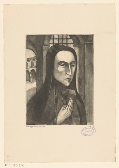korsická žena Femme Corse (původní název) od Lodewijk Schelfhout (signed by artist)