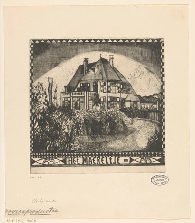 Het Maereltje (původní název na objektu) od Lodewijk Schelfhout (signed by artist)