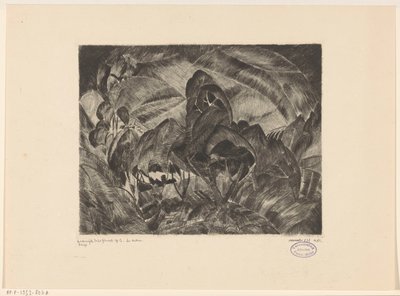 Kopcovitá krajina se stromy Les Arbres (původní název na objektu) od Lodewijk Schelfhout (signed by artist)