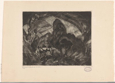 Kopcovitá krajina se stromy Les Arbres (původní název na objektu) od Lodewijk Schelfhout (signed by artist)