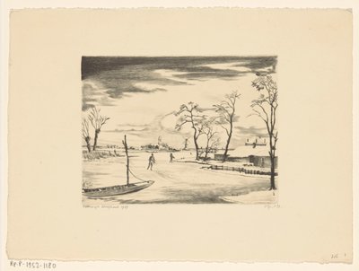 Holandská zimní krajina II Hiver and Hollande II (původní název) od Lodewijk Schelfhout (signed by artist)