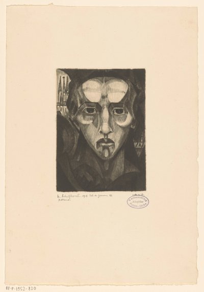 Hlava ženy Tête de femme III (původní název na objektu) od Lodewijk Schelfhout (signed by artist)